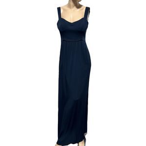 Black Halo Women’s Sweetheart Sleeveless Maxi Dress Navy Blue Size 8